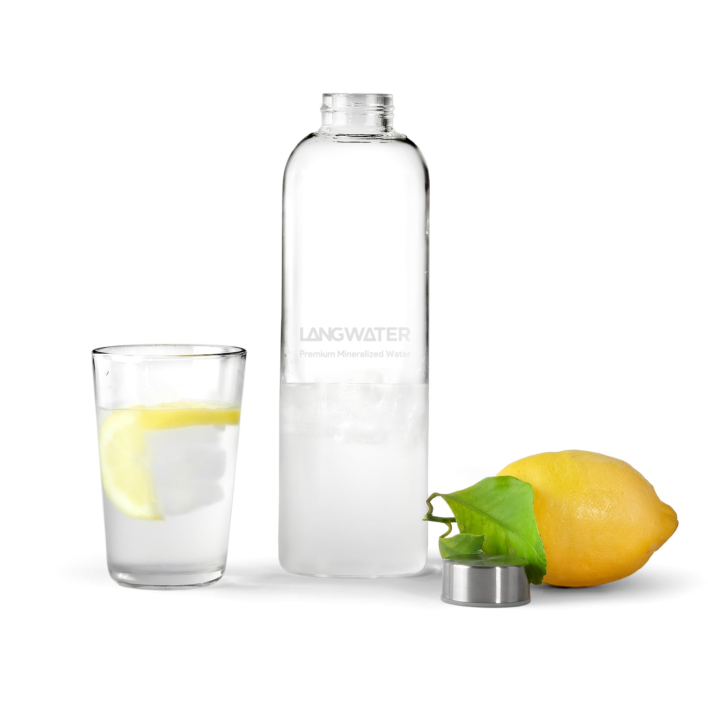 LANGWATER Glass Water Bottles with Metal Cap – 1L (Set of 2) (UK)
