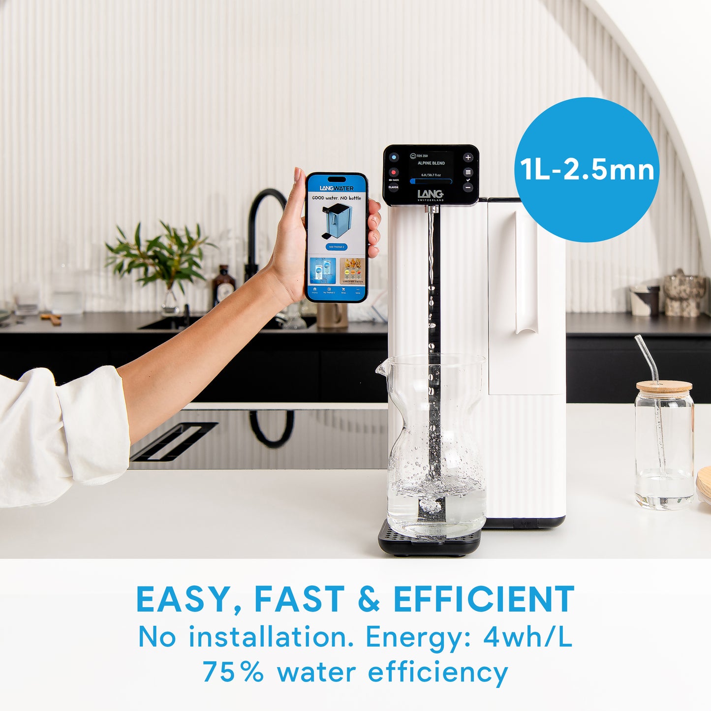 Countertop Reverse Osmosis filter with Minerals & Peach Flavour - TheWell 2 Starter Kit  (UK)