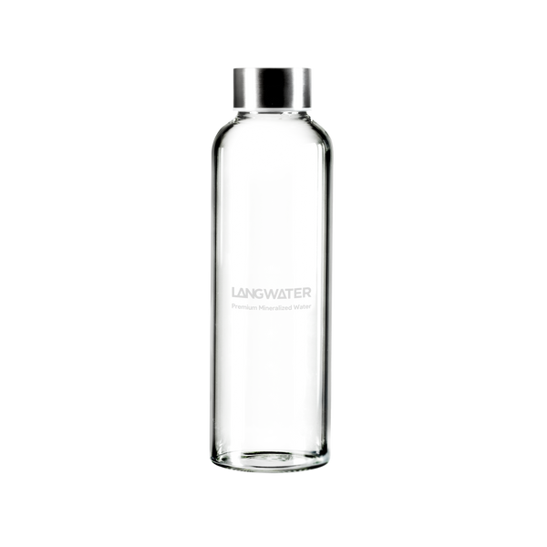 LANGWATER Glass Water Bottle with Metal Cap – 500ML (UK)