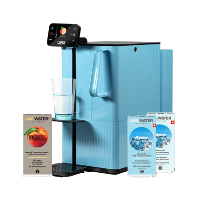 Countertop Reverse Osmosis filter with Minerals & Peach Flavour - TheWell 2 Starter Kit  (UK)