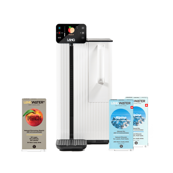 Countertop Reverse Osmosis filter with Minerals & Peach Flavour - TheWell 2 Starter Kit  (UK)