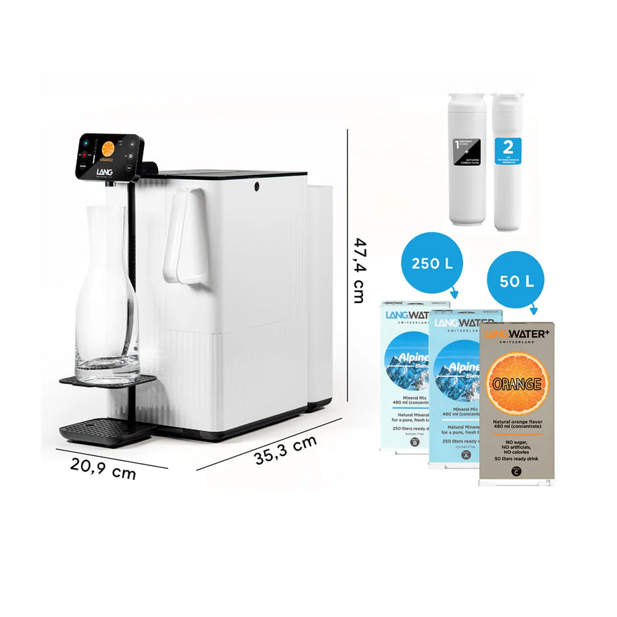 Countertop Reverse Osmosis filter with Minerals & Lemon Flavour - TheWell 2 Starter Kit  (UK)