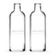 LANGWATER Glass Water Bottles with Glass Cap – 1L (Set of 2) (UK)